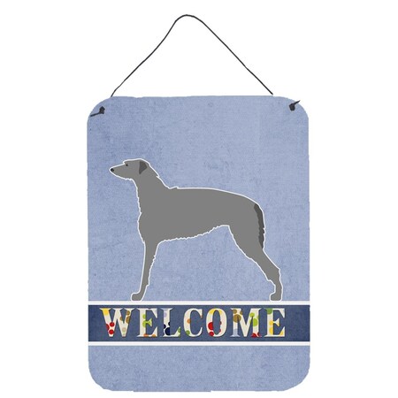 Carolines Treasures Scottish Deerhound Welcome Wall or Door Hanging Prints BB5500DS1216